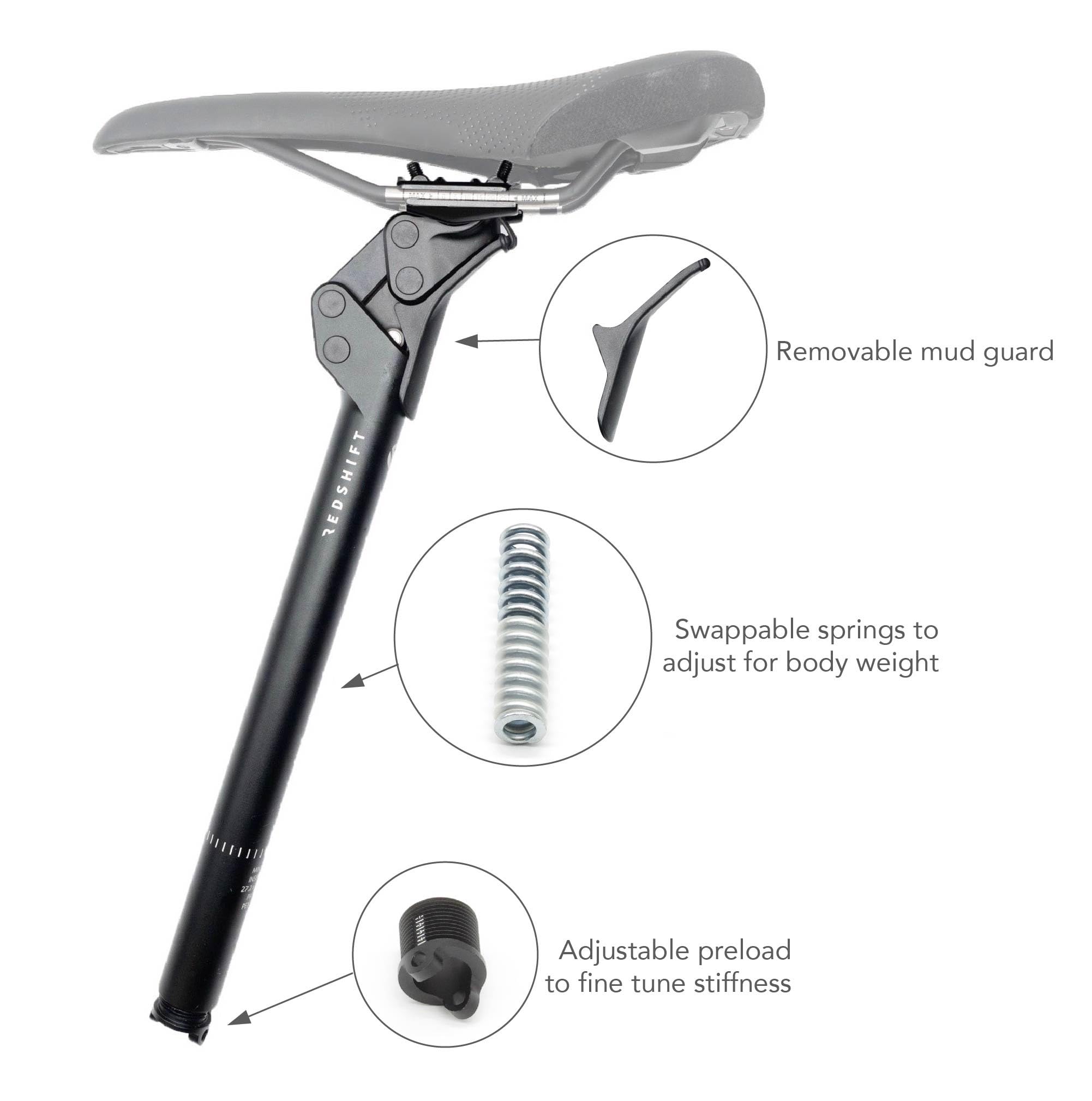 REDSHIFT ShockStop Endurance Suspension Seatpost for Bicycles